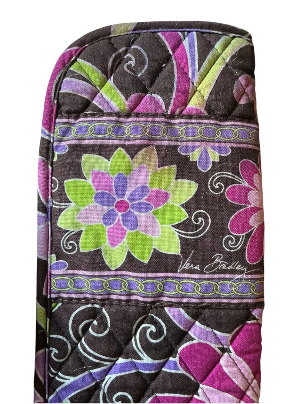 Vera Bradley Purple Punch Styling Tool Storage Case Curling Flat Iron Heat Resis